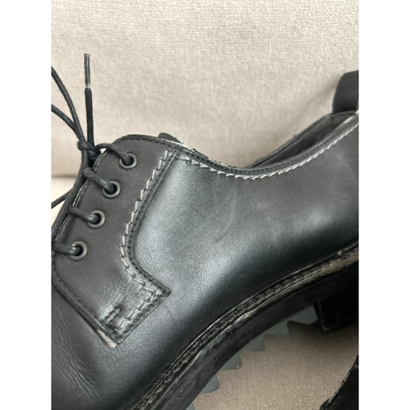 LANVIN Lace Up And Monkstrap Leather Black oxford loafers size 12 - Picture 3 of 16